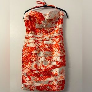 Vintage Bebe chiffon style halter mini dress small